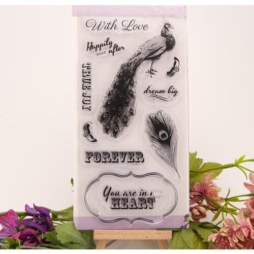 Peacock Clear Stamps Scrapbooking Rubber Stamp Craft Supplies Stamps for Card Making Handmade DIY Decoration Silicone Stamp New