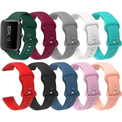 Strap is for Samsung Galaxy Watch3 42mm 46mm Active Gear S3 Amazfit Bip For Xiaomi Huami Amazfit 2 20mm 22mm Silicone Wristband