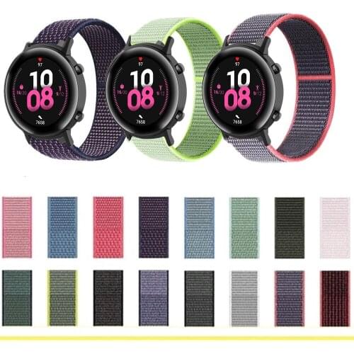 Loop Woven Wrist Strap For Huawei GT 2 42mm 46mm 2e Breathable Smart Watch Band For Honor Magic 2 Sport Adjustable Bracelet