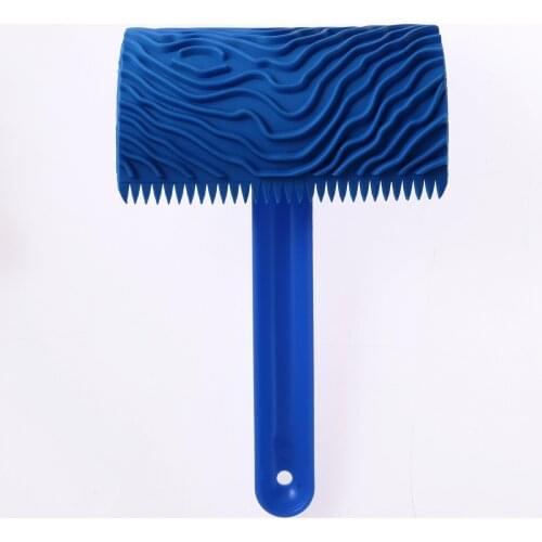Rubber Wall Paint Tool Wood Graining Plate Handheld Wall Floor Art Paints Texture Roller DIY Wall Room Decor Grain Painting Mold