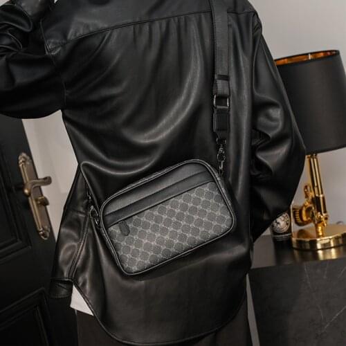 Luxury Handbag Mens Shoulder Bag Leather Lattice Designer Crossbody Bags for Men Purse Business Satchels Messenger Tote Bag Man
