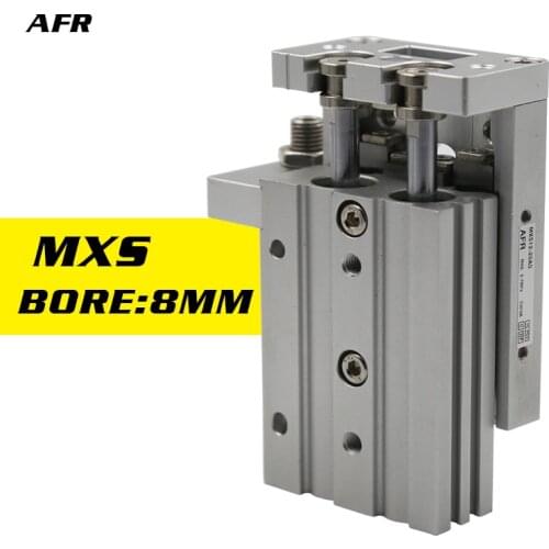 SMC Type Double Acting 8mm Bore Slide guide cylinder MXS8-10 MXS8-20 MXS8-30 MXS8-40 MXS8-50 MXS8-75 Pneumatic Air Cylinder