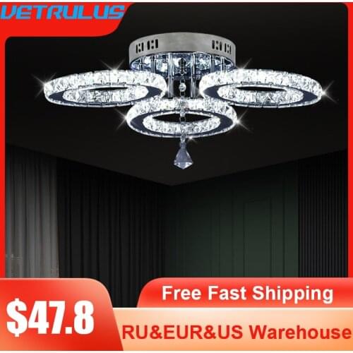 Modern Led Chandelier Ceiling Lamp Crystal Pendant Lamparas De Techo Lustre Luminaria Abajur Ceiling Lamps Bedroom Light Fixture