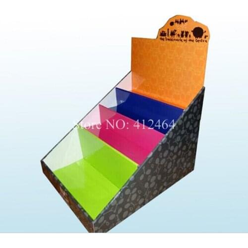 High Quality Custom design Strong Colored chocolate candy Corrugated counter Display Carton Box ( DX-104)