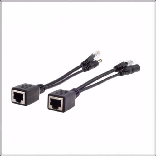 High Quality POE Adapter Cable Tape Screened 30M POE Splitter Power Supply Module 12-48V Separator Combiner Male Female POE02