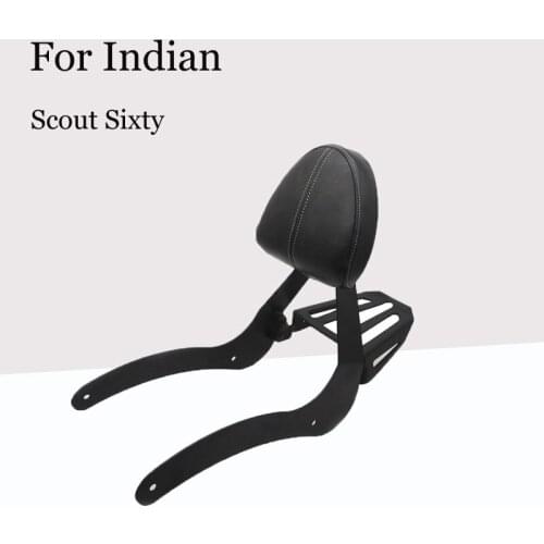 Rear Passenger Sissy Barblack lacquer Backrest Luggage Rack For Indian Scout 2015-2019 Scout Sixty