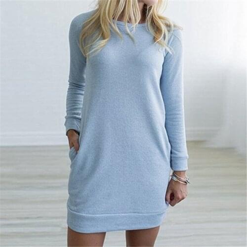 Women O-neck Long Sleeve T-shirt Spring Autumn Long Section Solid Color Loose Tops Female Ladies Casual Tee