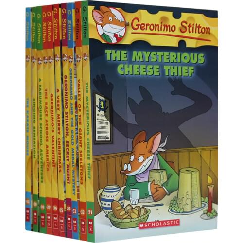 10 Books Geronimo Stilton 31-40 Humor Adventure Explore Brave Comic Fiction Parent Child Kids Story English Picture story Book