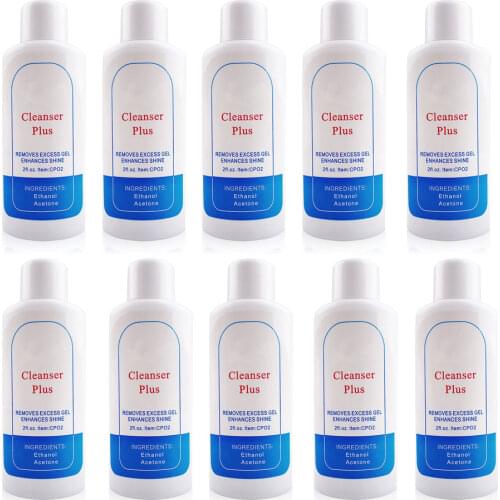 10Pcs 60ml Nail Art Cleanser Plus Remover Slip Solution Shine Nail Polish UV Gel Remove Liquid Tools Wholesale