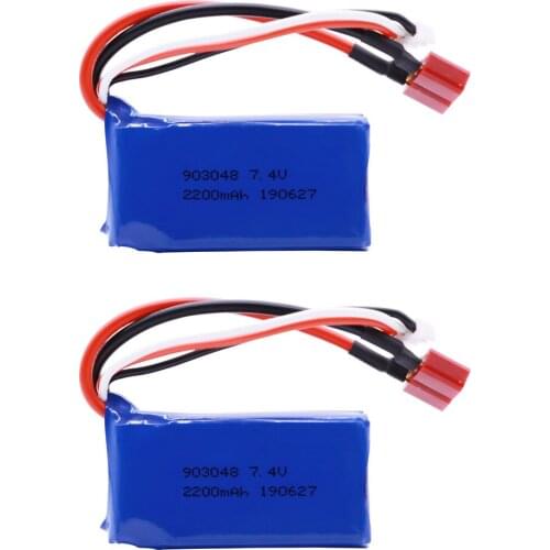 2PCS upgrade 2200mah Battery For Wltoys A949 A959 A969 A979 K929 Rc Car LiPo Battery 7.4V 2200mah 2S A949 for Wltoys RC Car Part