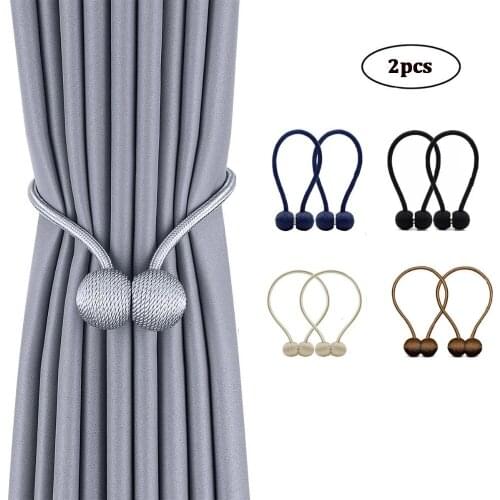 2pcs Curtain Buckle Magnet Ball Curtain Tie Backs Holdbacks Buckle Clips Curtain Christmas Decorative Home Window Accessories