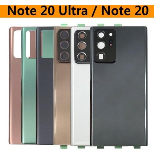 50Pcs/Lot,Back Battery Door Rear Housing Cover Case Back cover With Camera Glass Lens For Samsung Galaxy Note 20 / Note 20 Ultra