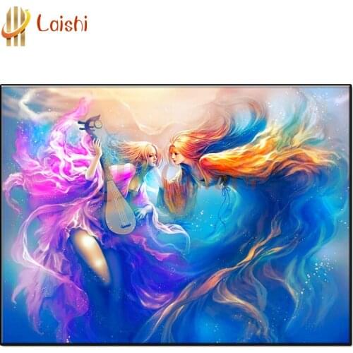 5d diy Abstract fantasy woman full square round drill diamond painting mosaic embroidery diamond cross stitch home decoration
