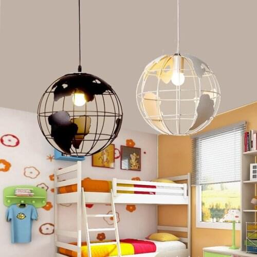 Free Shipping Earth Round Shape Pendant Lights Morden White and Black Iran Stainless Steel Italian Design