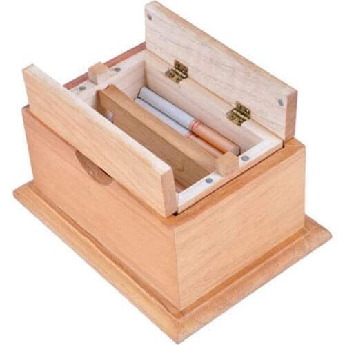Wooden Puzzle Box with Secret Cigarette Case Magic Compartment Brain Teaser Wooden Toys Puzzles Boxes Kids Wood Toy Gifts