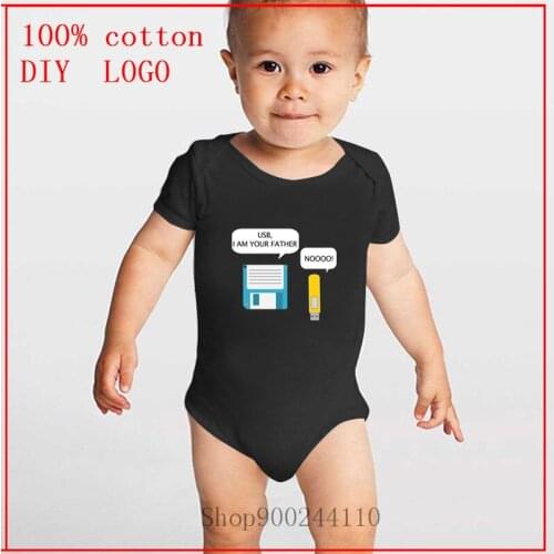 Diskette magnetic disk USB I Am Your Father printing Bodysuit Baby Newborn Onesie Infant Girls Boys Funny Toddler Costume