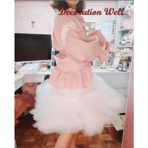 Women Petticoat Lolita Tutu Skirt Underskirt Short Crinoline Cosplay Kawaii Cute pinafore
