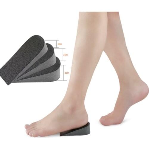 1 Pair Breathable Half Insole Women Men Height Increase Inserts 1-3cm Unisex Sport Shoes Heel Pad Cushion