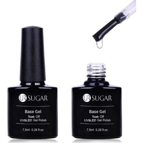 UR SUGAR 7.5ml No Wipe Base Top Coat Color Gel Nail Polish Matte UV Top Coat UV LED Soak Off Nail Art Gel Varnish for Manicures
