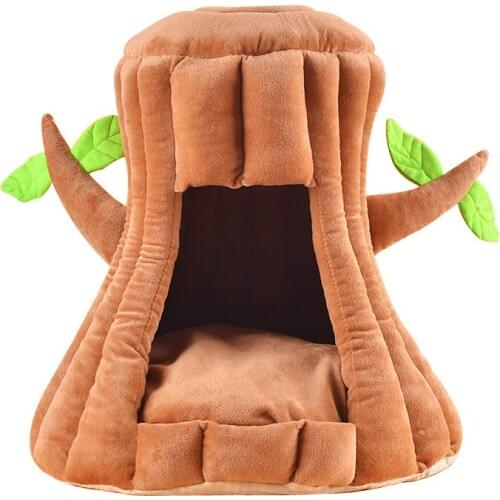 Cat Cave Bed Lovely Tree Design Puppy Winter Bed House Kennel Fleece Soft Nest For Small Medium Dog cat sleeping bed
