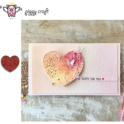 Piggy Craft metal cutting dies cut die mold Hole heart love frame Scrapbook paper craft knife mould blade punch stencils dies