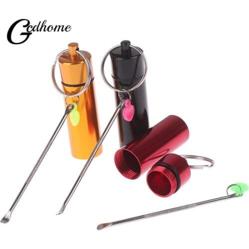 Mini Aluminum Alloy Spoon Medicine Bottle Use Sniffer Snorter Snuff Powder Tobacco Shovel Smoking Accessories With Metal Spoon