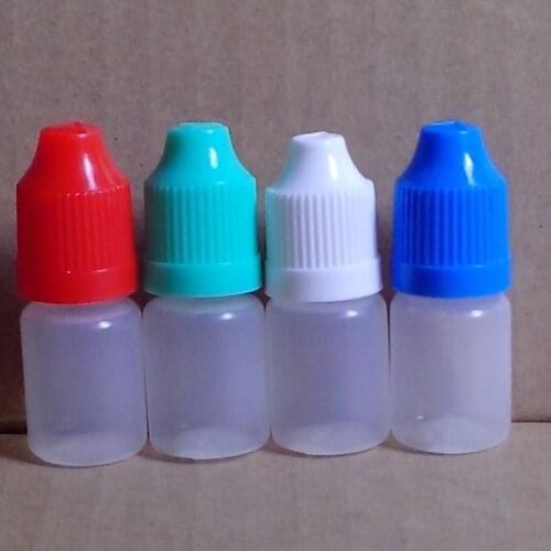 Soft Plastic Dropper Bottles 5ml Empty Eye Liquid Vial With Childproof Cap And Long Thin Tip 3000pcs