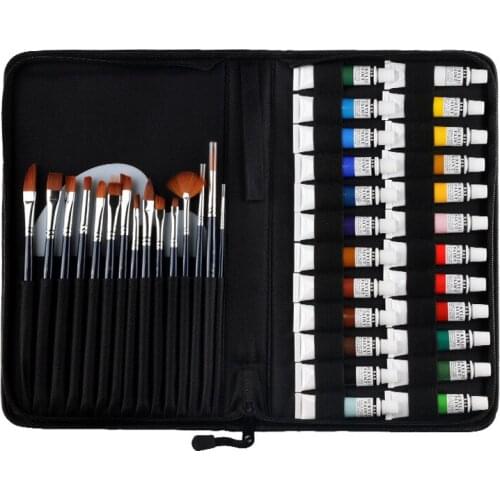 Acrylic Paint Set of 24 Colors Non Toxic No Fading Rich Pigment for Kids Adults Artists Canvas Crafts Wood Painting