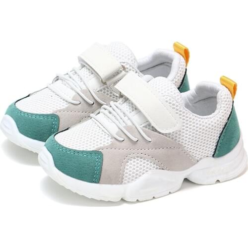 2020 new girls sports shoes childrens breathable breathable mesh shoes baby casual shoes size 21-30
