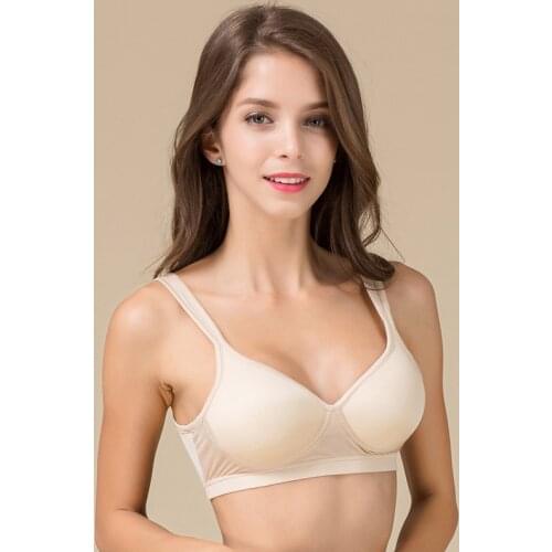 New 100% Silk bra, No Steel Ring, Silk,Girl, No Trace, Thin Cup, Thin Bra
