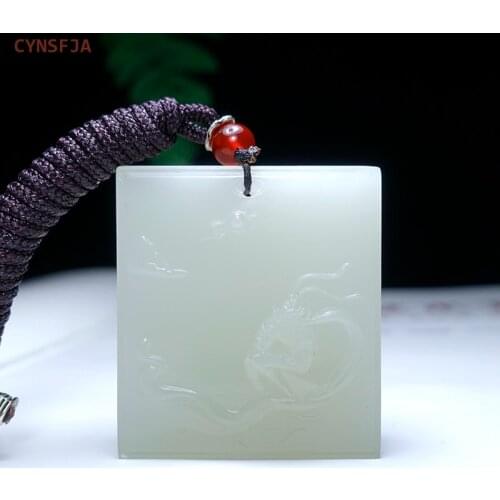 CYNSFJA New Real Rare Certified Natural Hetian Jade Nephrite Lucky Amulet Monkey King Jade Pendant High Quality Carved Best Gift