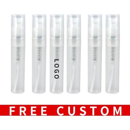 Wholesale 3ML Small Round Plastic Containers Perfume Bottles Atomizer Portablae Free Custom Print Logo