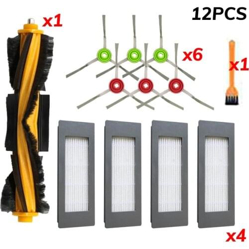 1 Set Main Side Brush Filter Kit For Ecovacs Deebot Ozmo 900 DN5G Vacuum Cleaner Parts Include Main Brush Filters Side Brushes