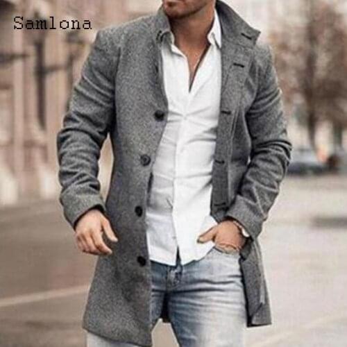Samlona Mens Long Coats
