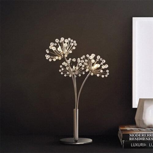 Modern Crystal Table lamp for bedroom night lights Living Room home decor Indoor lighting desk Creative Art Lustre Table Light