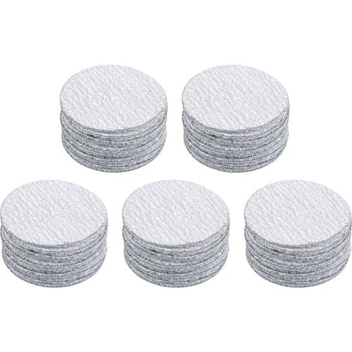 Uxcell 50 Pcs 1-Inch Hook and Loop Sanding Disc Aluminum Oxide Flocking Back 60-1000 Grit for Home, Company, Office, Store