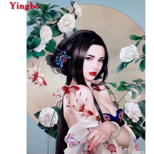 Japanese-cartoon-girl-Diamond-Painting-Cross-Stitch-Full-Square-round-drill-Mosaic-Diamond-Embroidery-Rhinestone-Anime