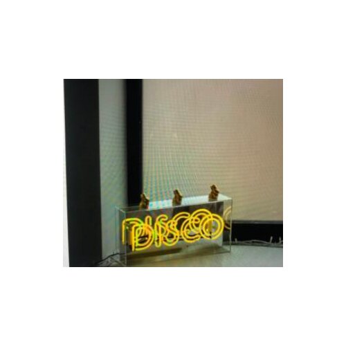 Yellow Disco Acrylic Box Gift Neon Signs Real Glass Tube Beer Bar Pub Bedroom Wall Homeroom Girlsroom Party Decor Lamp 14x5