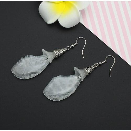 SHELA Resin Acrylic Drop Earrings for Women Aesthetic Korean Style White Fashion Jewelry Dangle Pendientes Brincos wholesale