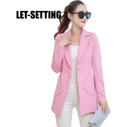 LET-SETTING Slim long-sleeved long female leisure suit jacket temperament Suit jacket female new Slim female