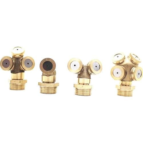 1PC 1/2"Female 14mm Male Brass Misting Sprinkler Mist Nozzles Water Spray Lawn Irrigation Fittings