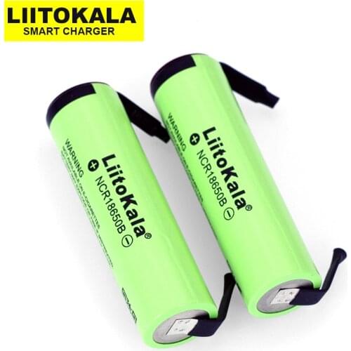 10PCS 2019 Liitokala new original NCR18650B 3.7V 3400mAh 18650 rechargeable lithium battery for battery + DIY nickel piece