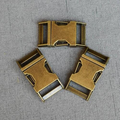 100 Pieces 20mm Bronze Metal Backpack strap Buckle Quick Side Release Buckle For Bag Luggage Backpack Strap Belt Webbing Craft