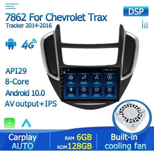 6+128GB Rom Car Radio Tape Recorder For Chevrolet Tracker 3 2014 2015 2016 Multimedia Dvd Player GPS Stereo Av Output Android 10