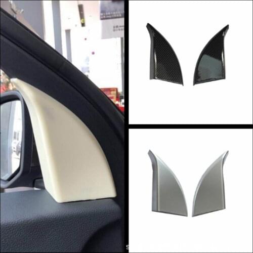 Car Inner A pillar Speaker Cover Trim Sticker Carbon Fiber/Silver ABS Fit For Jeep Commander 2018