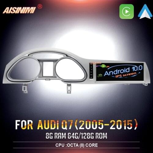 AISINIMI Android 10.0 8+64G Car Dvd Navi Player FOR Audi Q7 (2005-2015) monitor Display audio gps stereo auto screen all in one