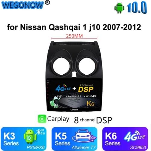 Ownice Octa Core Android 10 Car radio stereo carplay DSP dvd GPS player 64G 4G LTE for Nissan Qashqai 2007 2009 2010 2011 2012