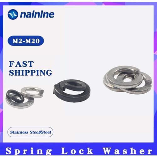 DIN127 [M2-M20] 304 Stainless Steel Shells Pad Spring Lock Washer Elastic Gasket GB93