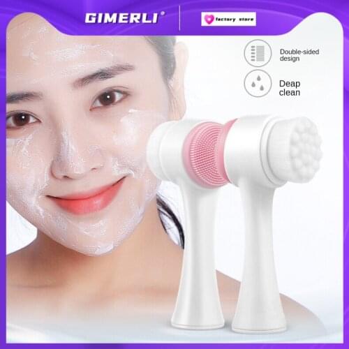 Ultrasonic Silicone Electric Facial Cleansing Brush Sonic Face Cleanser Cleansing Skin Mini Washing Massager Brush Rechargeable