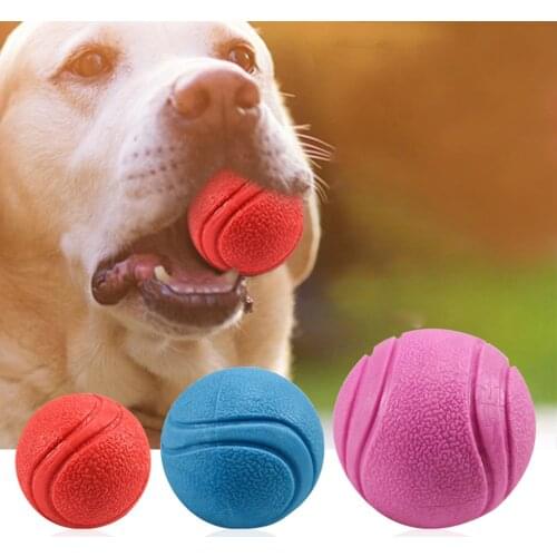 Dog Toys 1Pcs Rubber Pattern Solid Ball Pet Dog Toy Training Chew Play Fetch Bite Toys Dog Toys for Small Dogs Honden Speelgoed